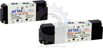 متالیکان فارس-شیر برقی پنوماتیک AIRTAC سری 4A200 (5.2 way, 5.3 way)